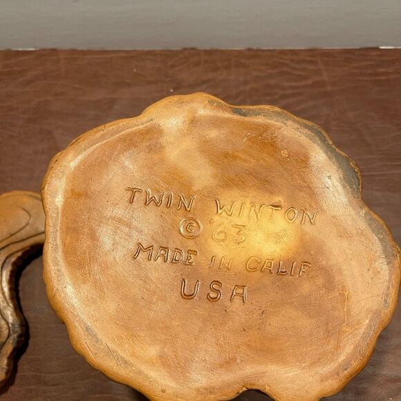 Vintage Twin Winton Calif Pottery 63’  MCM cookie jar woodland troll - Picture 10 of 11